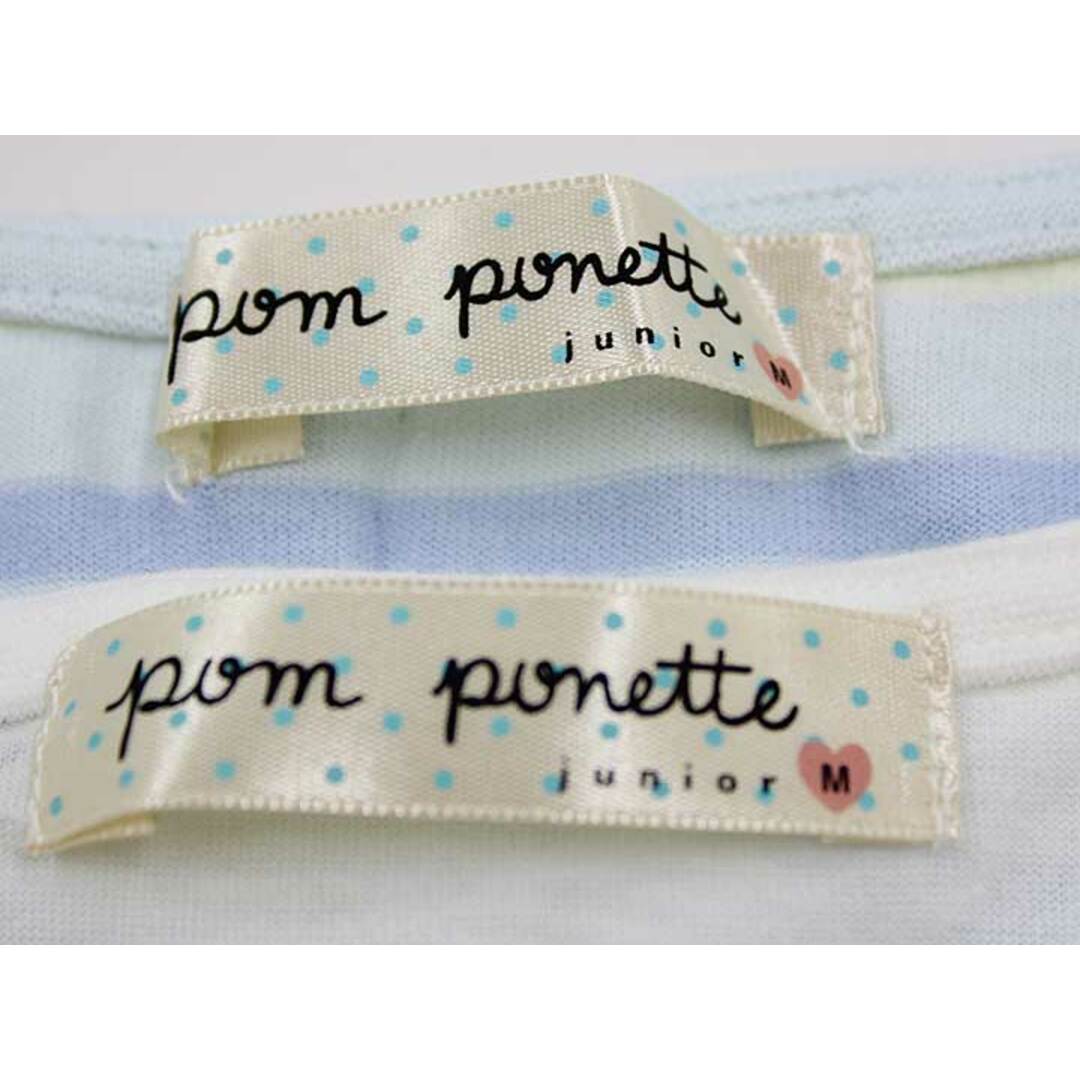 pom ponette(ポンポネット)の【夏物 新入荷!】▼ポンポネット/pom ponette▼150cm  半袖Tシャツ/半袖カットソー×ワンピースセット 白＆水色×黄色×青 【中古】 子供 キッズ kids ジュニア 女の子 onepi 夏 304042 キッズ/ベビー/マタニティのキッズ服女の子用(90cm~)(その他)の商品写真