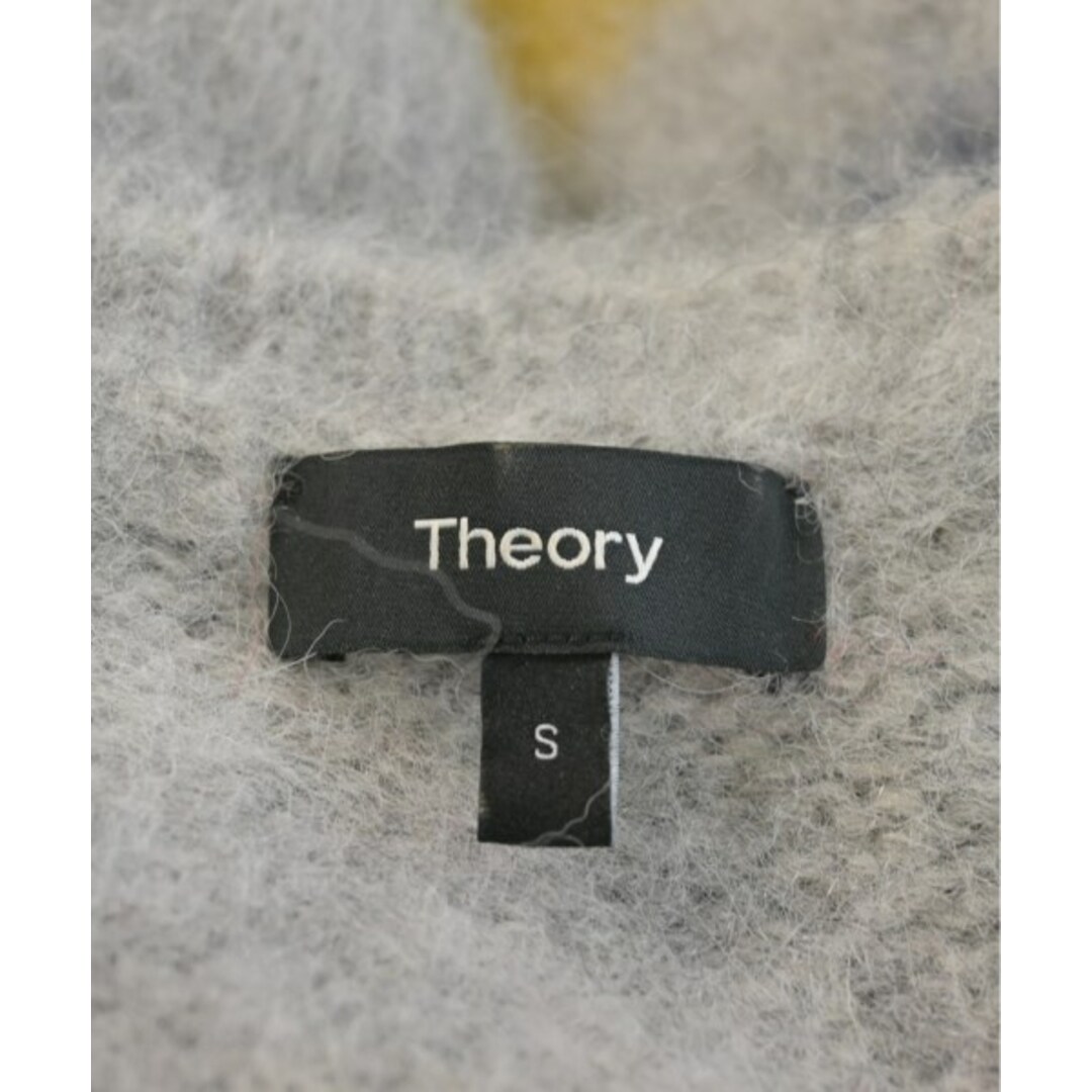 theory(セオリー)のTheory セオリー ニット・セーター S ライトグレーx赤x紺等(ボーダー) 【古着】【中古】 レディースのトップス(ニット/セーター)の商品写真