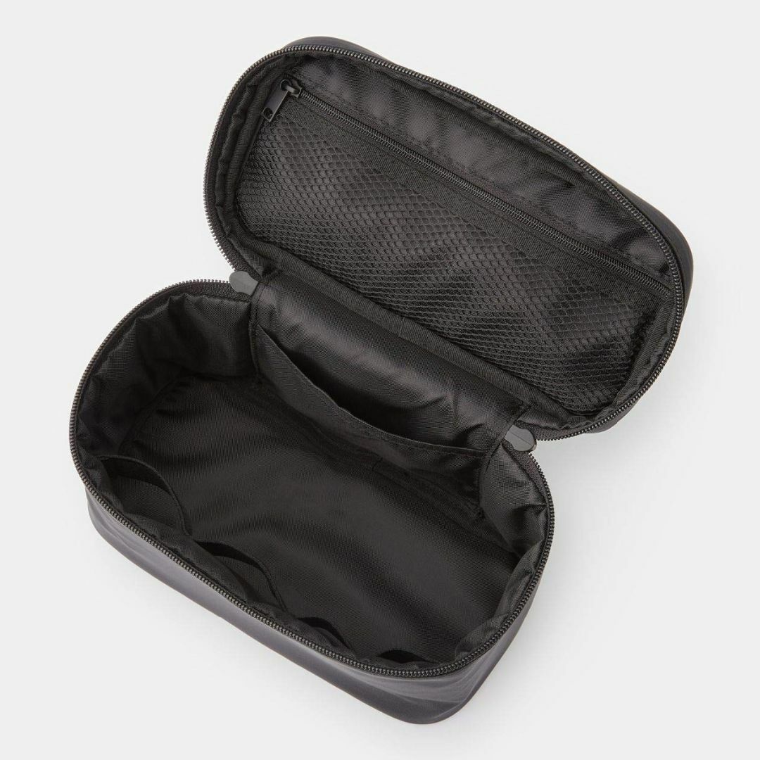 【色: ブラック】MUJI 無印良品 ナイロン手付ポーチ 黒・約12.5×20. メンズのバッグ(その他)の商品写真