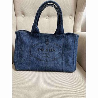 プラダ(PRADA)のPRADAカナパトートバック　ブルー(トートバッグ)