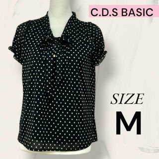 C.D.S BASIC トップス シャツ ブラウス ドット 水玉模様 レディース(シャツ/ブラウス(半袖/袖なし))