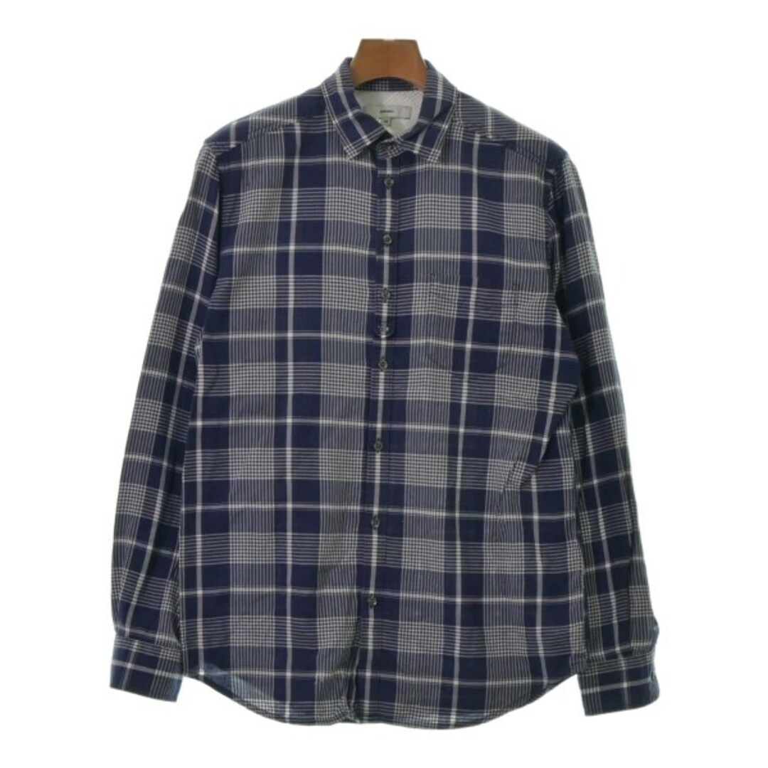 DIESEL(ディーゼル)のDIESEL ディーゼル カジュアルシャツ M 紺x白(チェック) 【古着】【中古】 メンズのトップス(シャツ)の商品写真