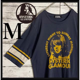 ヒステリックグラマー(HYSTERIC GLAMOUR)の【大人気デザイン】ヒステリックグラマー ヒスガール 5分袖 袖ライン 入手困難(Tシャツ/カットソー(半袖/袖なし))