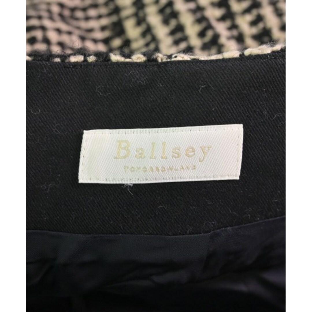 Ballsey(ボールジィ)のBallsey ボールジー ロング・マキシ丈スカート 36(M位) 黒x白 【古着】【中古】 レディースのスカート(ロングスカート)の商品写真