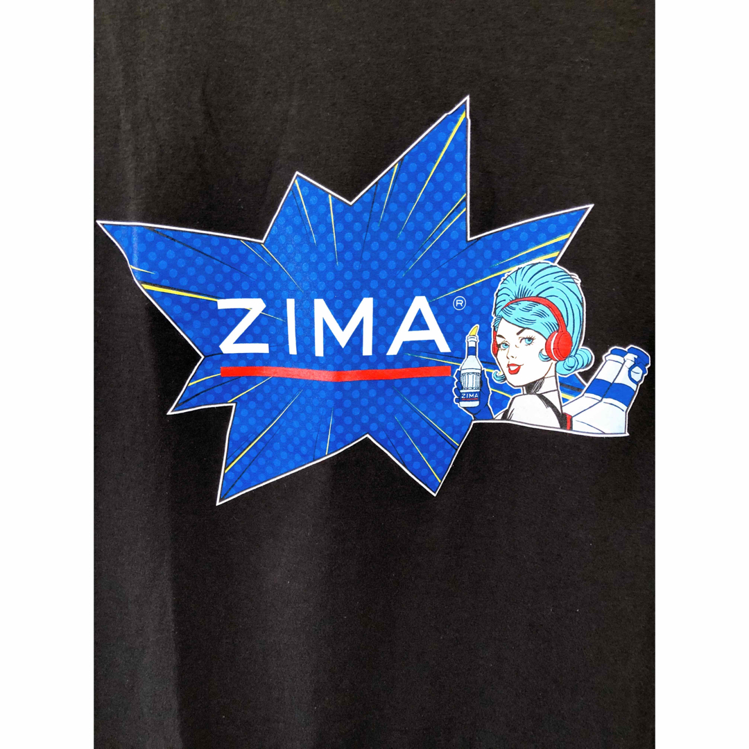 ZIMA　ジーマ　Tシャツ　L　黒　古着 メンズのトップス(Tシャツ/カットソー(半袖/袖なし))の商品写真