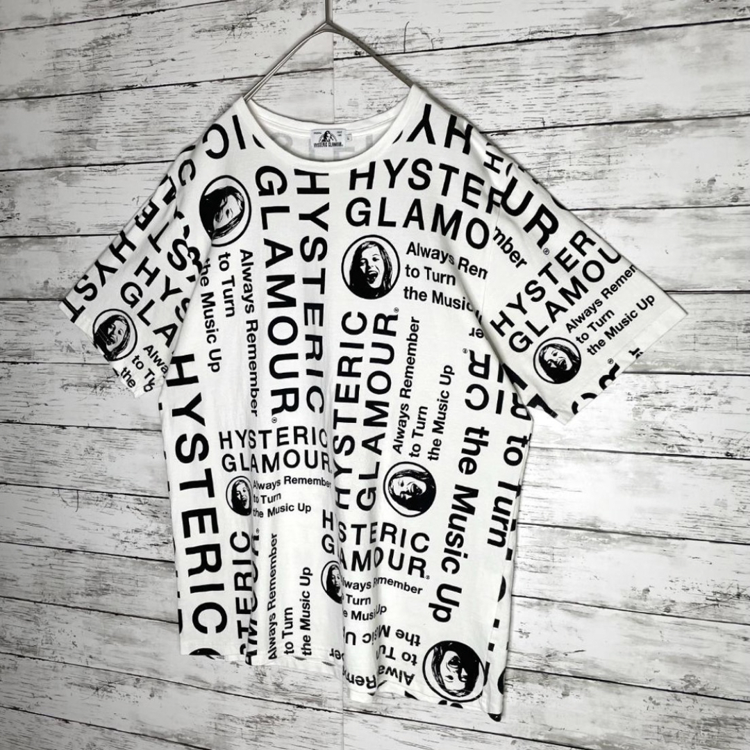 HYSTERIC GLAMOUR(ヒステリックグラマー)の【希少デザイン】ヒステリックグラマー ヒスガール 総柄 ロゴ満載 Tシャツ 人気 メンズのトップス(Tシャツ/カットソー(半袖/袖なし))の商品写真