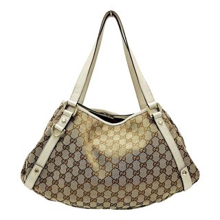 グッチ(Gucci)の☆☆GUCCI グッチ GGキャンバス 130736 ベージュ トートバッグ レディース ゴールド金具 布袋有(トートバッグ)