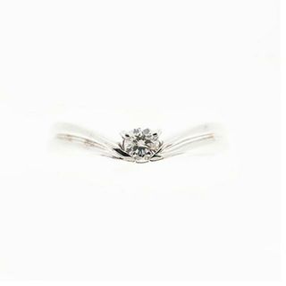 【ju260】ダイヤモンド リング/0.1ct/K18WG ホワイトゴールド/一粒ダイヤ/未使用(リング(指輪))