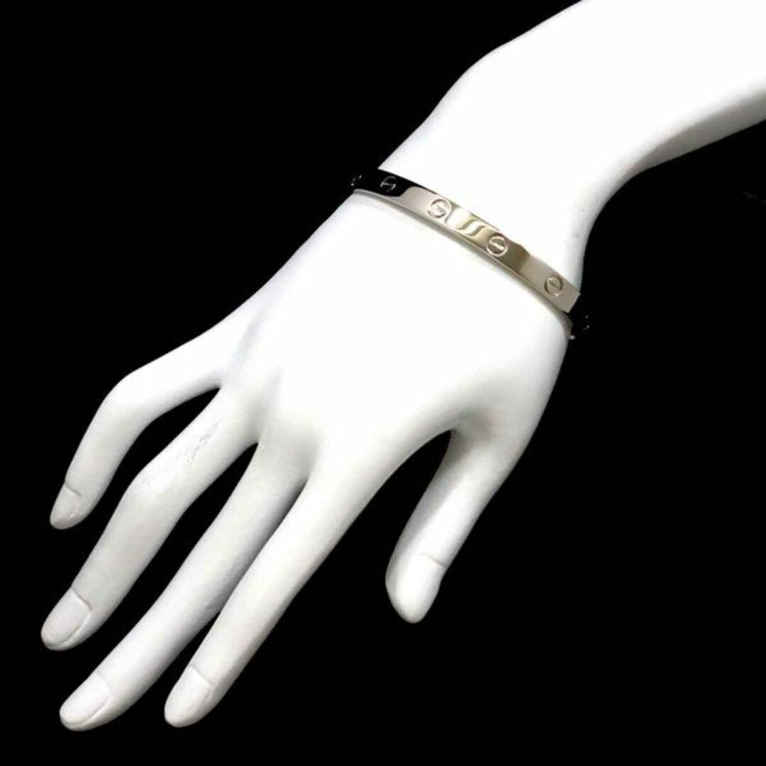 Cartier(カルティエ)のカルティエ Cartier ラブ ブレス #19 オープン K18 WG ホワイトゴールド 750 ブレスレット バングル【証明書付き】 VLP 90227363 レディースのアクセサリー(ブレスレット/バングル)の商品写真