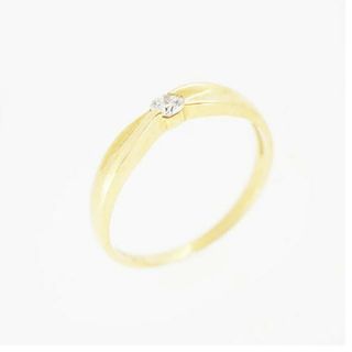 【ju269】ダイヤモンド リング/0.06ct/K18YG イエローゴールド/一粒ダイヤ/未使用(リング(指輪))