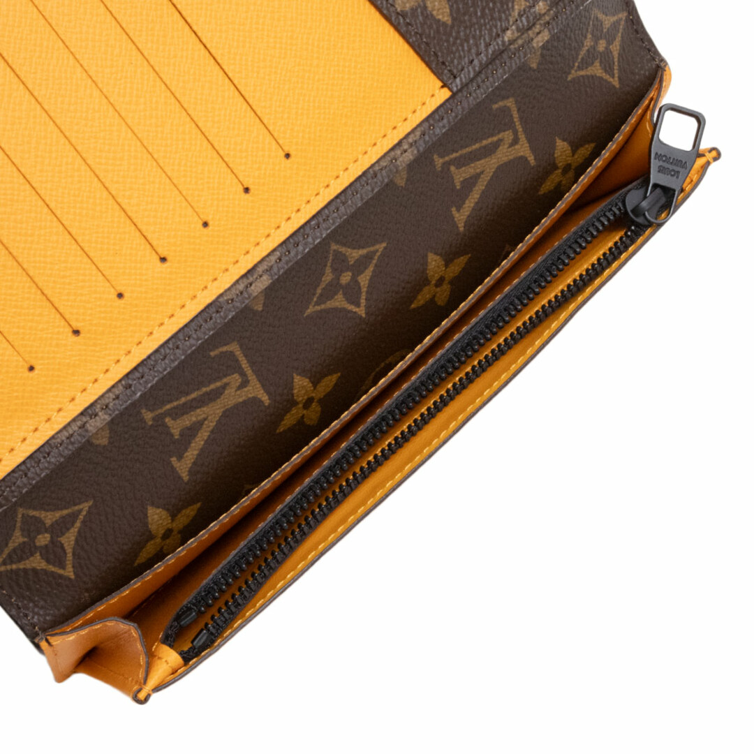 LOUIS VUITTON(ルイヴィトン)のルイ ヴィトン ポルトフォイユ ブラザ NM 二つ折り長財布 モノグラムマカサー カウハイドレザー バイカラー ブラウン 茶 サフランオレンジ マットブラック金具 M69029 箱付 LOUIS VUITTON（新品・未使用品） メンズのファッション小物(長財布)の商品写真