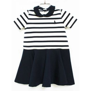 ラルフローレン(Ralph Lauren)の【春夏物 新入荷!】[ラルフローレン/Ralph Lauren]85cm 半袖ワンピース 白×紺【中古】子供服 キッズ kids ベビー服 baby 女の子 春夏 onepi 504042(ワンピース)