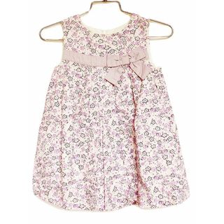 ベベ(BeBe)の【春夏物 新入荷!】[ベベ/BeBe]90cm ノースリーブワンピース/ジャンパースカート 紫系【中古】子供服 キッズ kids ベビー服 baby 女の子 春夏 onepi 504042(ワンピース)