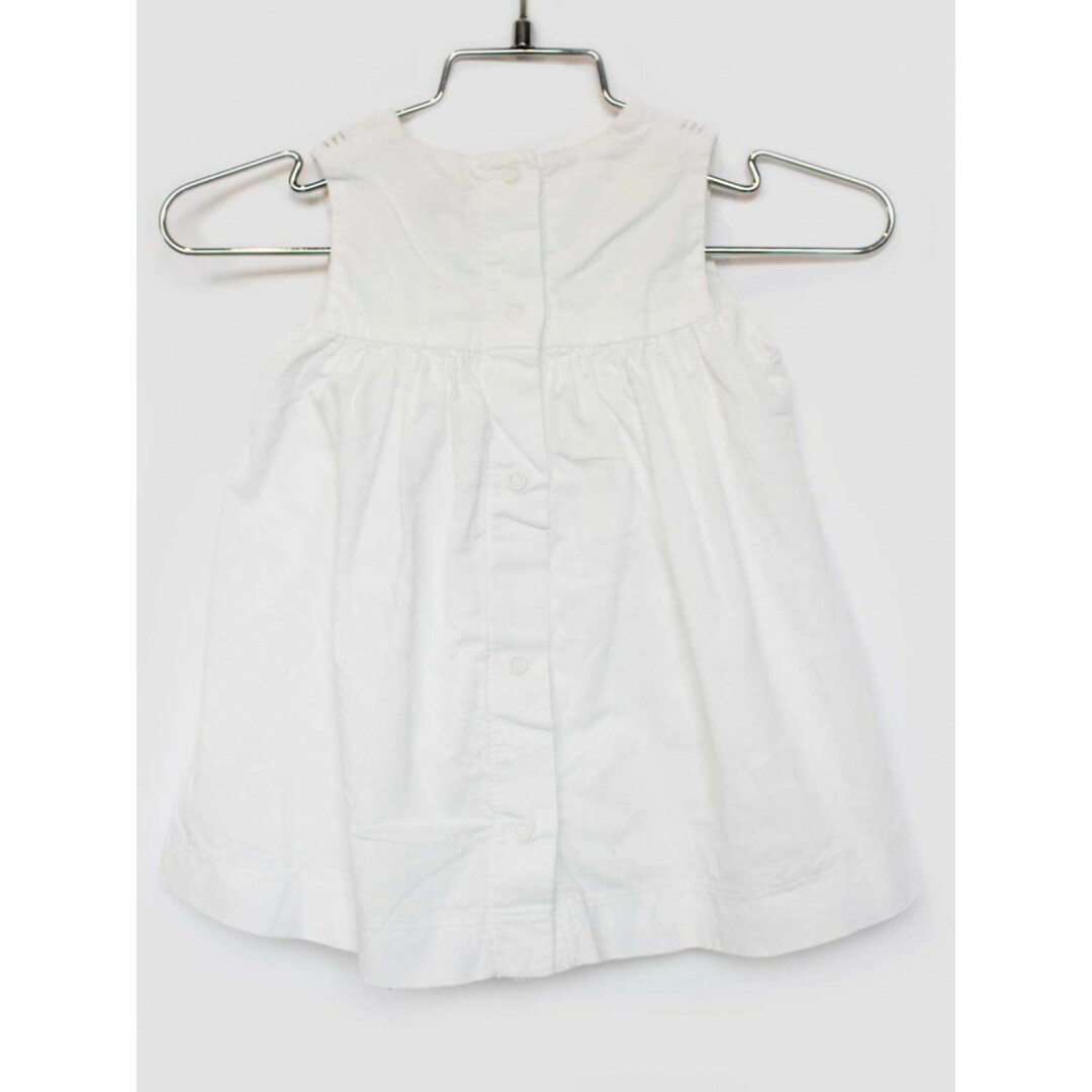 PETIT BATEAU(プチバトー)の【春夏物 新入荷!】[プチバトー/PETIT BATEAU]67cm ジャンパースカート 白×グレー【中古】子供服 キッズ kids ベビー服 baby 女の子 春夏 onepi 504042 キッズ/ベビー/マタニティのベビー服(~85cm)(スカート)の商品写真