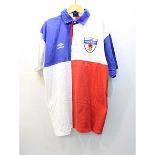 アンブロ(UMBRO)の【春物 新入荷】◇UMBRO/アンブロ◇ラガーシャツ/ポロシャツ/刺しゅう/スポーツ/半袖 ネイビー×レッド×ホワイト/紺×赤×白 メンズ O【中古】春夏 204042(ポロシャツ)