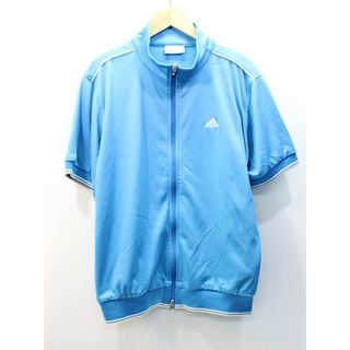 アディダス(adidas)の【春物 新入荷】◇adidas/アディダス◇ジップアップジャケット/ゴルフウエア/スポーツ/半袖 ライトブルー/水色 メンズ L/G【中古】春夏 204042(その他)