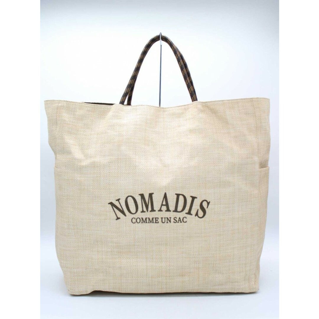 NOMADIS - 【夏物 新入荷】★NOMADIS/ノマディス★リバーシブルトートバッグ/おしゃれ/A4/カジュアル/バッグ/鞄 ベージュ×カーキブラウン レディース【中古】春夏 304042