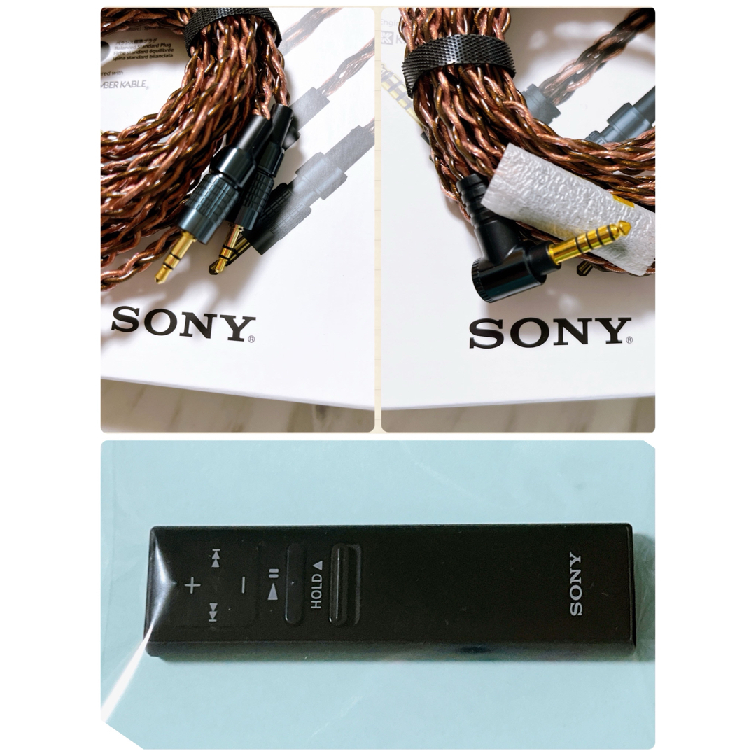 SONY(ソニー)のNW-WM1A MDR-Z1R MUC-B20SB1 RMT-NWS20 一式 スマホ/家電/カメラのオーディオ機器(ヘッドフォン/イヤフォン)の商品写真