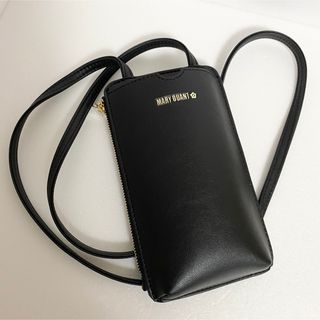 マリークワント(MARY QUANT)のMARYQUANTO スマホショルダー スマホケース  ミニショルダー ブラック(iPhoneケース)