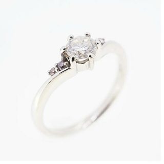 【jv447】ダイヤモンド リング/0.328ct/0.04ct/Pt900 プラチナ/ピンクダイヤ/未使用(リング(指輪))