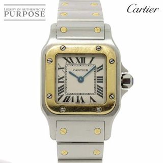 カルティエ(Cartier)のカルティエ Cartier サントスガルベSM コンビ W20012C4 レディース 腕時計 アイボリー 文字盤 K18YG クォーツ Santos Galbee VLP 90230353(腕時計)