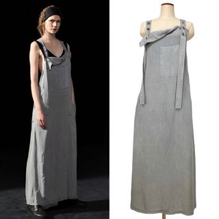 Y's KERSEY PIGMENT DYE JUMPSUIT DRESS 1