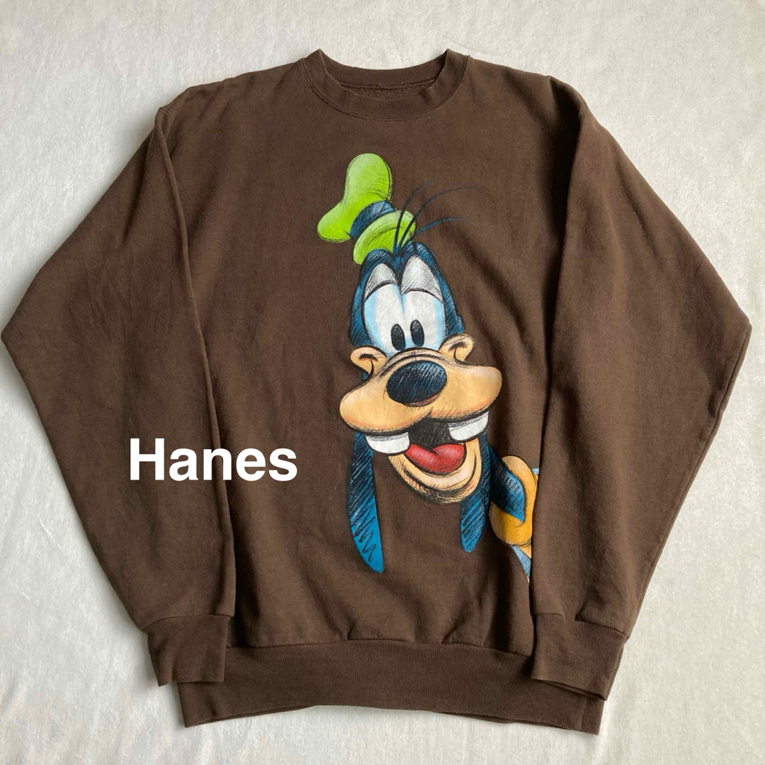 Hanes(ヘインズ)の【希少】ヘインズ スウェット  ディズニー グーフィー  バックプリント メンズのトップス(スウェット)の商品写真