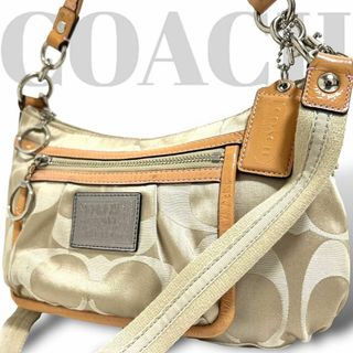 コーチ(COACH)の良品　コーチ　ポピー　ショルダーバッグ　ハンドバッグ　シグネチャー　キャンバス(ショルダーバッグ)