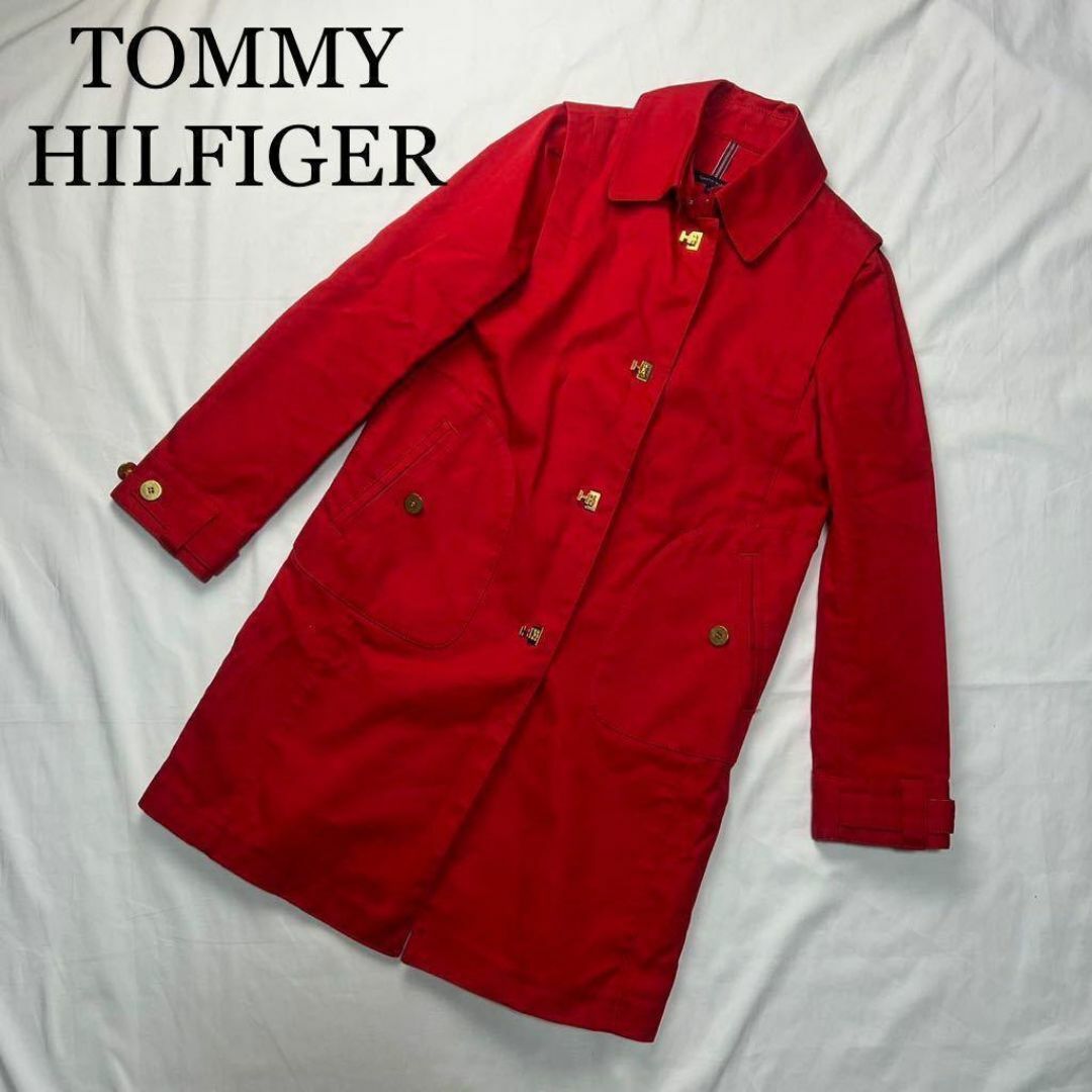 TOMMY HILFIGER(トミーヒルフィガー)のTOMMY HILFIGER トレンチコート L コート ターンロック 金具 その他のその他(その他)の商品写真