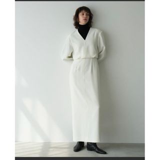 クラネ(CLANE)のDEEP V NECK ONEPIECE CLANE クラネ　ワンピース(ロングワンピース/マキシワンピース)