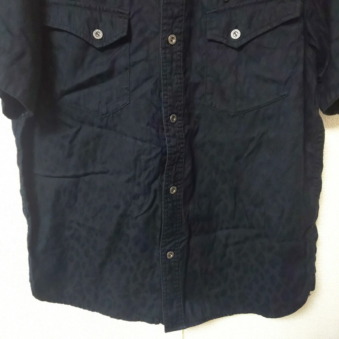 VANSON(バンソン)のVANSON 半袖 シャツ XL 黒 トップス 古着 バンソン 半袖シャツ メンズのトップス(シャツ)の商品写真