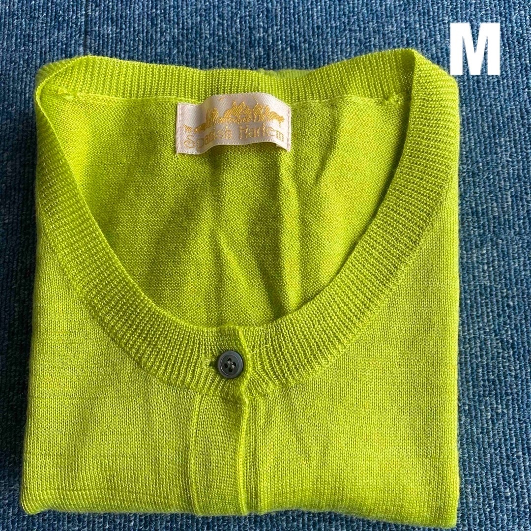 カーディガン　黄緑🍀　M レディースのトップス(カーディガン)の商品写真