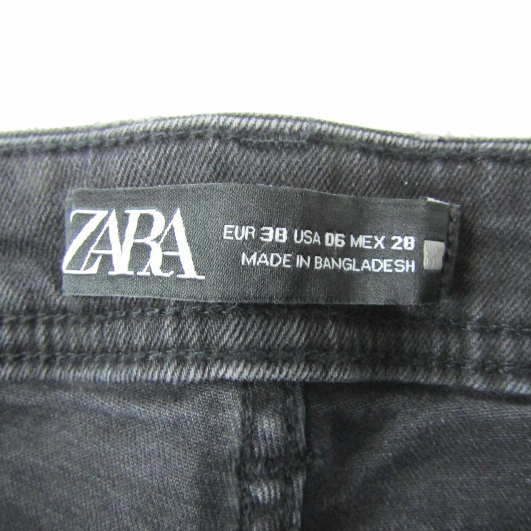 ZARA(ザラ)のZARAザラ▼ストレッチスキニーブラックデニム▼USA06▼ウエスト約78cm レディースのパンツ(デニム/ジーンズ)の商品写真