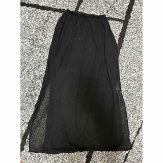 シースルー　ブラック　黒　Aライン　スカート　(ロングスカート)