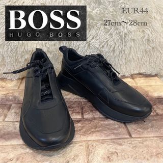 ヒューゴボス(HUGO BOSS)の新品　BOSS 厚底　レザースニーカー　EUR44 28cm 50428540(スニーカー)