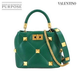 valentino garavani - 未使用 展示品 ヴァレンティノ ガラヴァーニ VALENTINO GARAVANI ローマンスタッズ スモール 2way ハンド ショルダー バッグ VLP 90229566