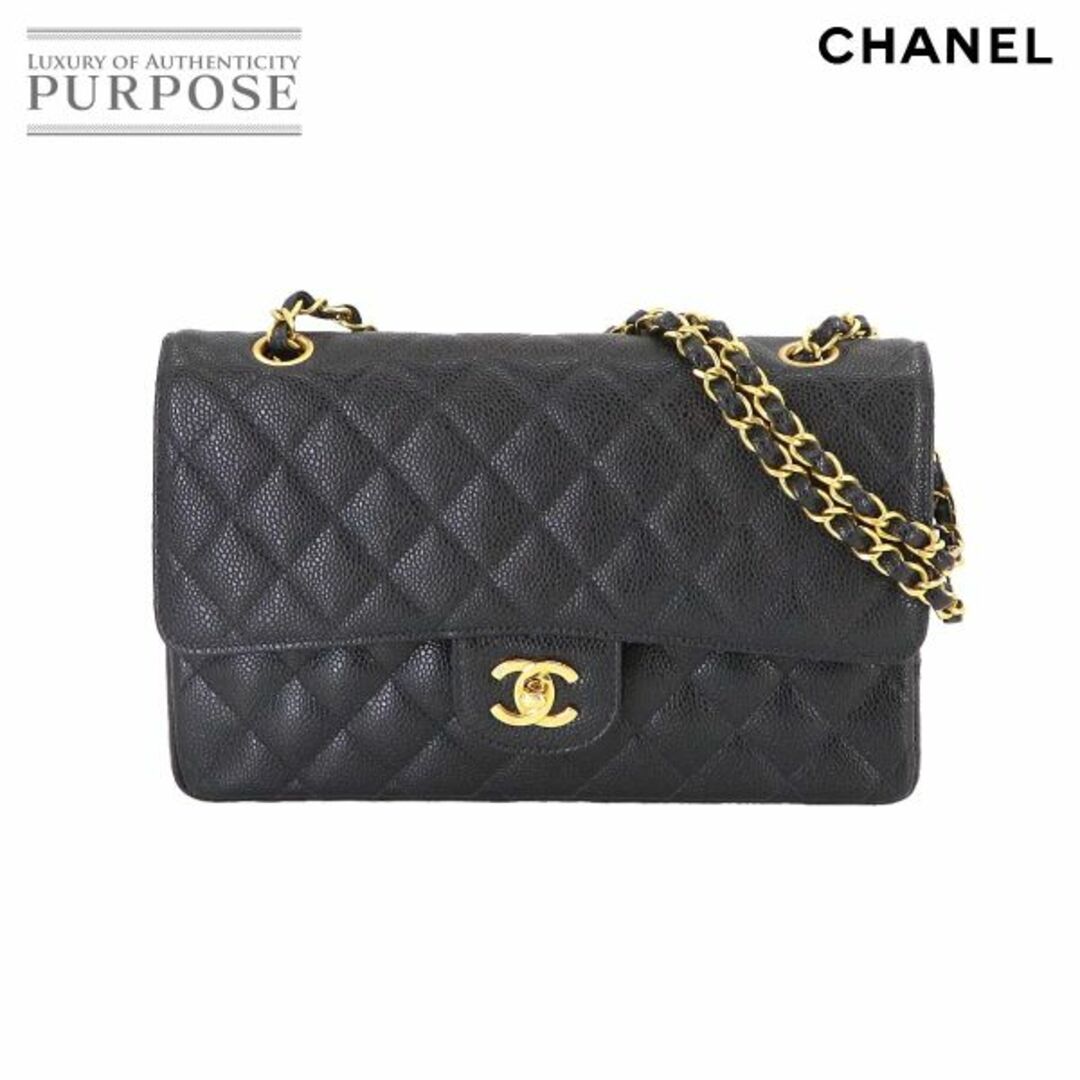 CHANEL(シャネル)の新品同様 シャネル CHANEL マトラッセ 25 チェーン ショルダー バッグ キャビアスキン ブラック A01112 ゴールド 金具 VLP 90230705 レディースのバッグ(ショルダーバッグ)の商品写真