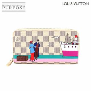 ルイヴィトン(LOUIS VUITTON)の新品同様 ルイ ヴィトン LOUIS VUITTON ダミエ アズール ジッピー ウォレット ラウンドファスナー 長財布 大西洋 ホワイト N41668 VLP 90230726(財布)