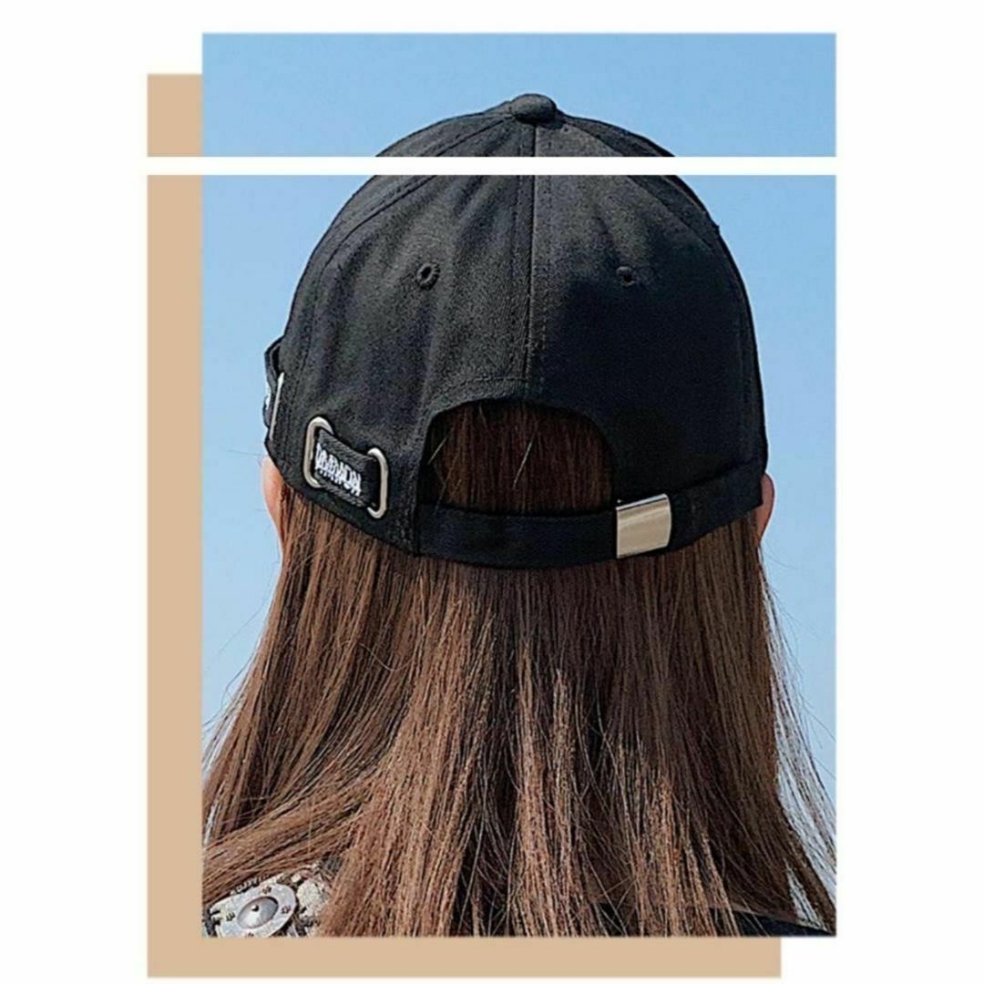 キャップ ロゴ 帽子 ブラック アウトドア ゴルフ 男女兼用 韓国 オルチャン レディースの帽子(キャップ)の商品写真