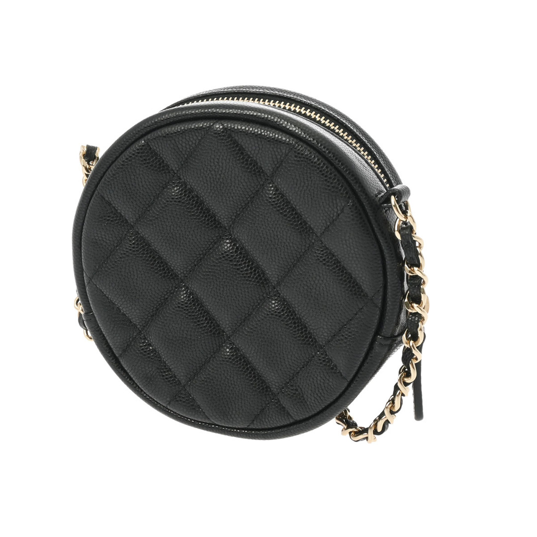 CHANEL(シャネル)の中古 シャネル CHANEL AP0245 26番台 レディース ショルダーバッグ ブラック /ゴールド金具 キャビアスキン レディースのバッグ(ショルダーバッグ)の商品写真