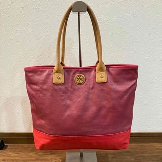 トリーバーチ(Tory Burch)の【良品】TORY BURCH トリーバーチ トートバッグ キャンパス×レザー(トートバッグ)