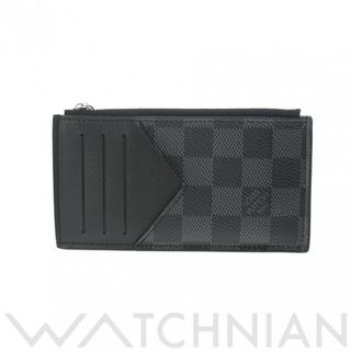 ルイヴィトン(LOUIS VUITTON)の中古 ルイ ヴィトン LOUIS VUITTON N64038 NZ4188 メンズ カードケース ダミエグラフィット ブラック/グレー レザー(パスケース/IDカードホルダー)