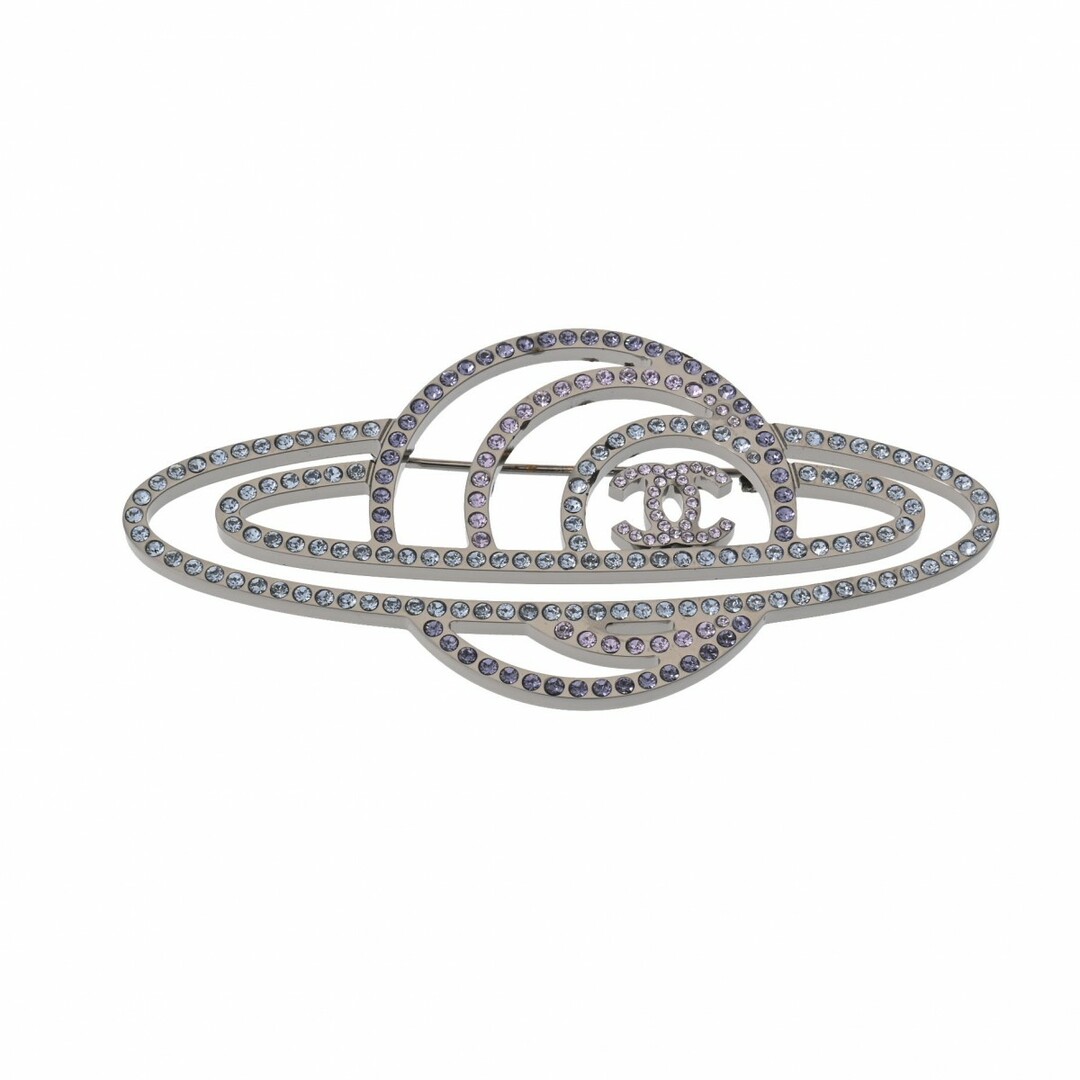 CHANEL(シャネル)の中古 シャネル CHANEL B17K レディース ブローチ シルバー シルバー /ラインストーン ハンドメイドのアクセサリー(コサージュ/ブローチ)の商品写真