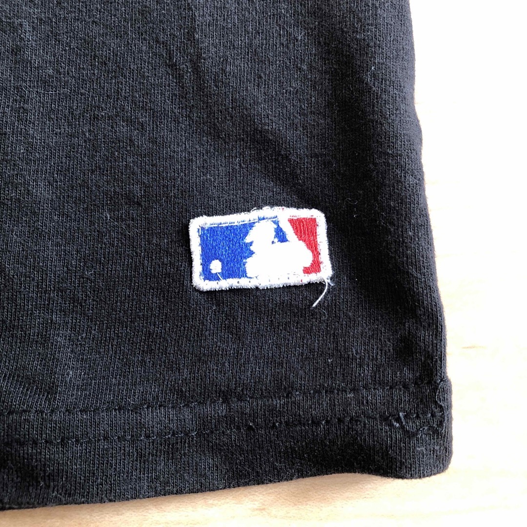 MLB(メジャーリーグベースボール)のMLB yankees 野球　メジャー　半袖　Tシャツ 黒　120㎝ キッズ/ベビー/マタニティのキッズ服男の子用(90cm~)(Tシャツ/カットソー)の商品写真