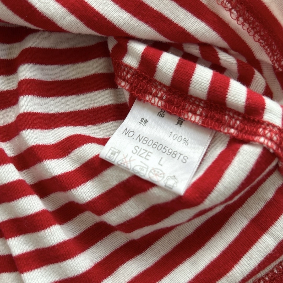 LOWRYS FARM(ローリーズファーム)の【即日発送】ローリーズファーム　ボーダーTシャツ　赤　白　LOWRYS FARM レディースのトップス(Tシャツ(半袖/袖なし))の商品写真