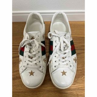 グッチ(Gucci)のGUCCI グッチ　ローカットスニーカー　ホワイト(スニーカー)