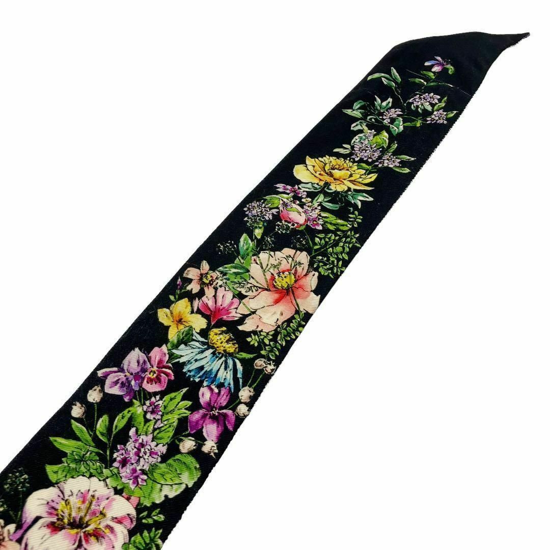 Christian Dior(クリスチャンディオール)の⭐️良品⭐️クリスチャンディオール ミッツァ 花柄 スカーフ ブラック レディースのファッション小物(バンダナ/スカーフ)の商品写真