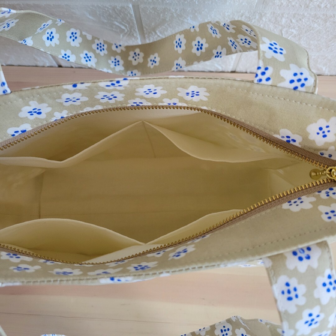 ハンドメイド　トートバッグ　マリメッコ ハンドメイドのファッション小物(バッグ)の商品写真