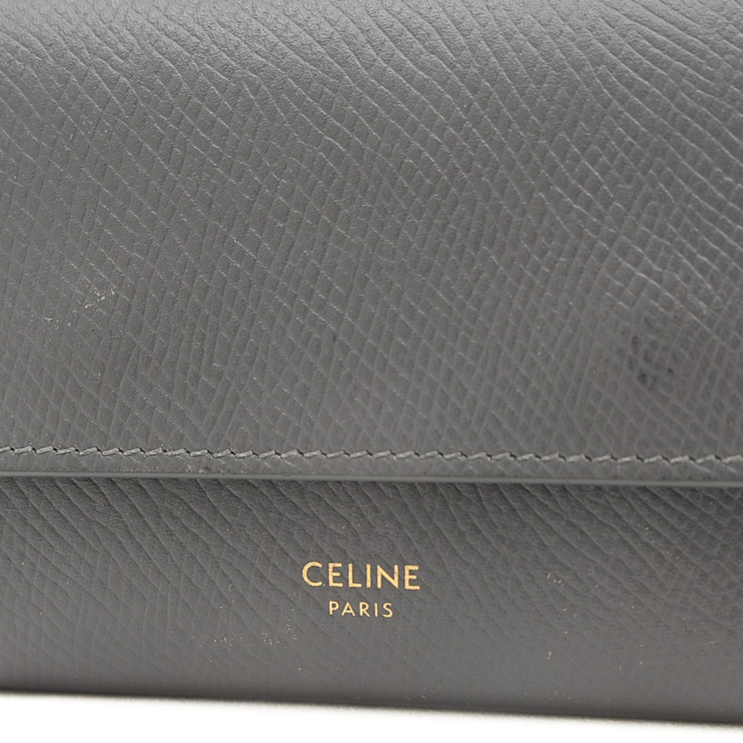 celine(セリーヌ)のセリーヌ スモール トリフォールド ウォレット 三つ折り財布 レザー グレー 1 レディースのファッション小物(財布)の商品写真