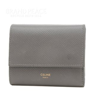 セリーヌ(celine)のセリーヌ スモール トリフォールド ウォレット 三つ折り財布 レザー グレー 1(財布)